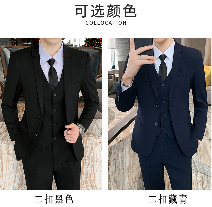 西服套装黑色和藏青色模特展示